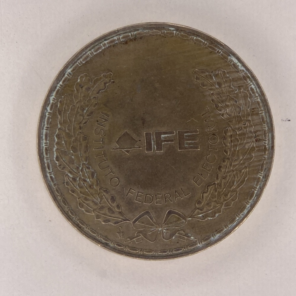 1994 Mexico IFE Instituto Federal Electoral Medal coin